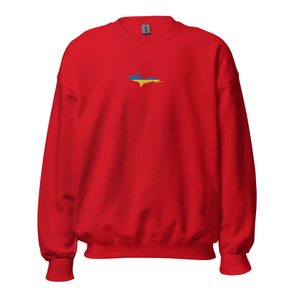 Michigan Upper Peninsula Sweatshirt (w/ Embroidered UP Ukraine Outline) | Unisex Standard