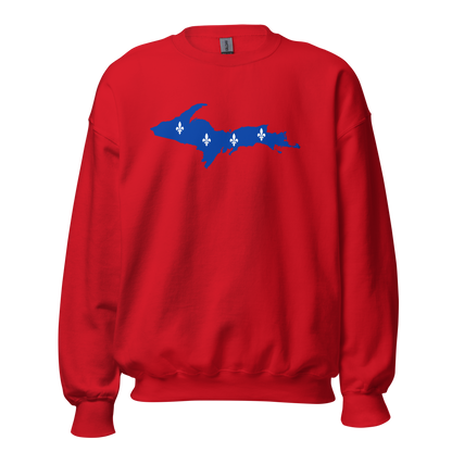 Michigan Upper Peninsula Sweatshirt (w/ UP Quebec Flag Outline) | Unisex Standard