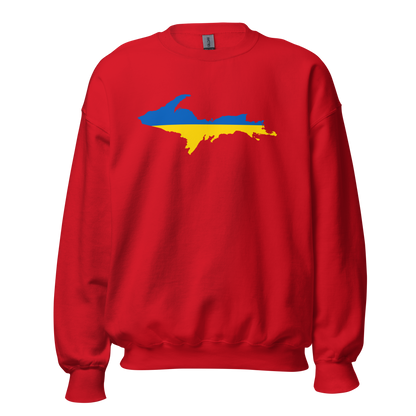 Michigan Upper Peninsula Sweatshirt (w/ UP Ukraine Outline) | Unisex Standard