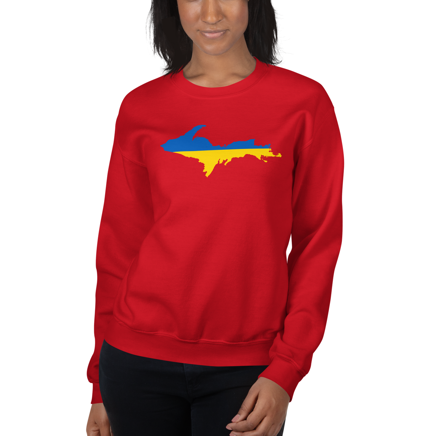 Michigan Upper Peninsula Sweatshirt (w/ UP Ukraine Outline) | Unisex Standard