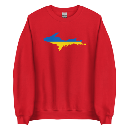 Michigan Upper Peninsula Sweatshirt (w/ UP Ukraine Outline) | Unisex Standard