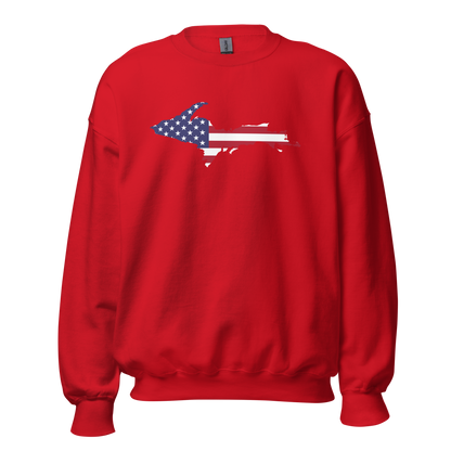 Michigan Upper Peninsula Sweatshirt (w/ UP USA Flag Outline) | Unisex Standard