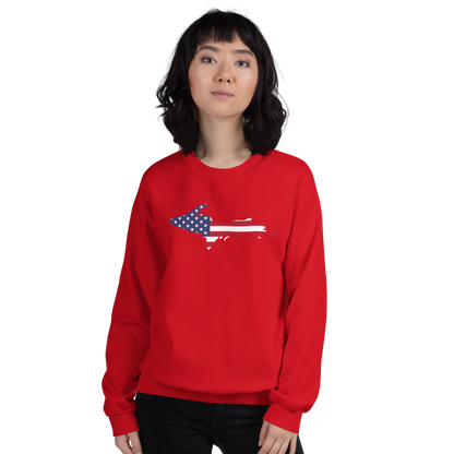 Michigan Upper Peninsula Sweatshirt (w/ UP USA Flag Outline) | Unisex Standard