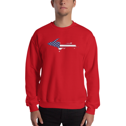 Michigan Upper Peninsula Sweatshirt (w/ UP USA Flag Outline) | Unisex Standard