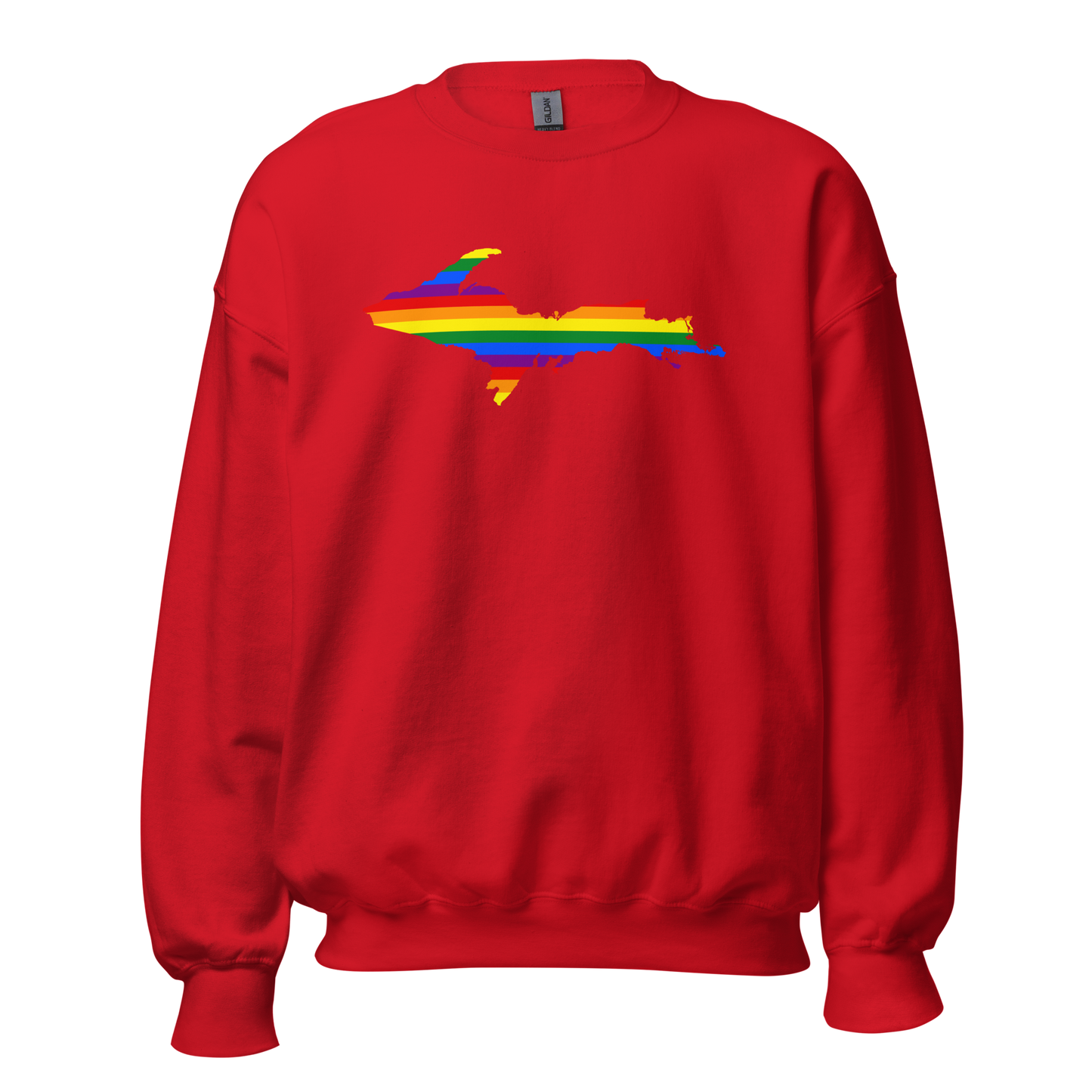 Michigan Upper Peninsula Sweatshirt (w/ UP Pride Flag Outline) | Unisex Standard