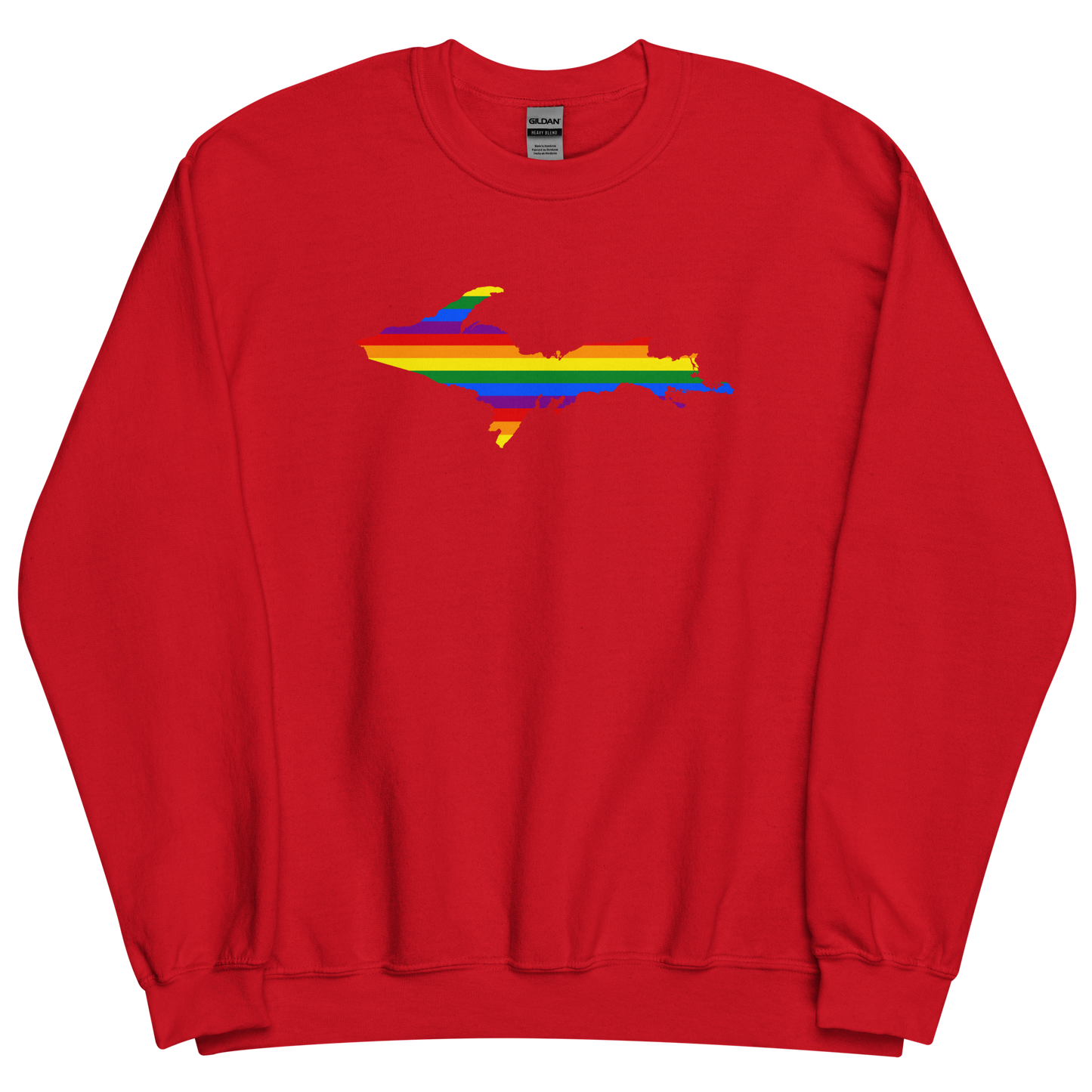 Michigan Upper Peninsula Sweatshirt (w/ UP Pride Flag Outline) | Unisex Standard