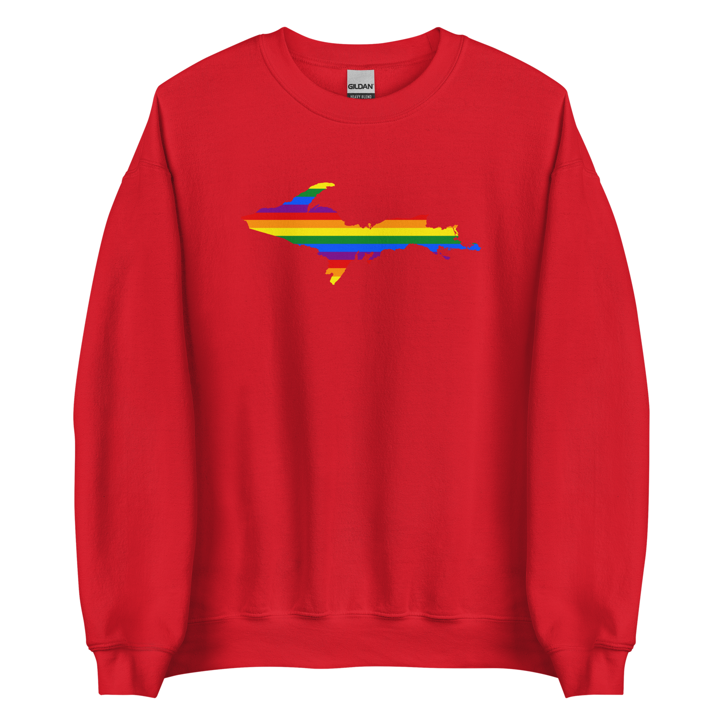 Michigan Upper Peninsula Sweatshirt (w/ UP Pride Flag Outline) | Unisex Standard