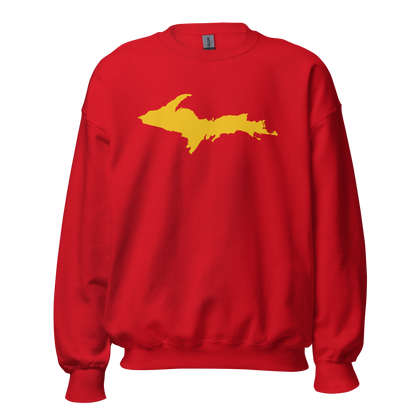 Michigan Upper Peninsula Sweatshirt (w/ Gold UP Outline) | Unisex Standard