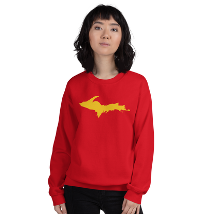 Michigan Upper Peninsula Sweatshirt (w/ Gold UP Outline) | Unisex Standard