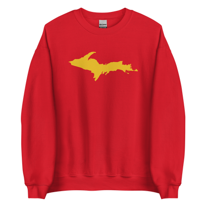 Michigan Upper Peninsula Sweatshirt (w/ Gold UP Outline) | Unisex Standard