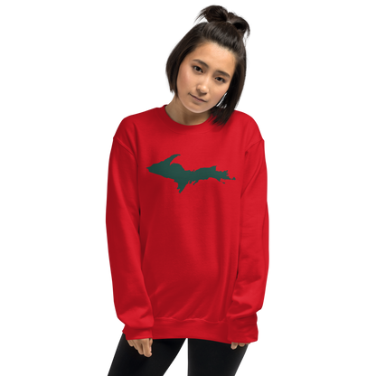 Michigan Upper Peninsula Sweatshirt (w/ Green UP Outline) | Unisex Standard