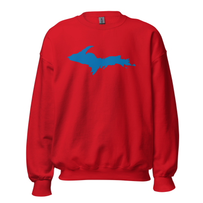 Michigan Upper Peninsula Sweatshirt (w/ Azure UP Outline) | Unisex Standard