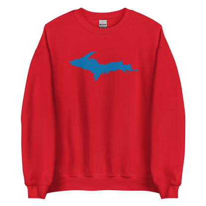 Michigan Upper Peninsula Sweatshirt (w/ Azure UP Outline) | Unisex Standard