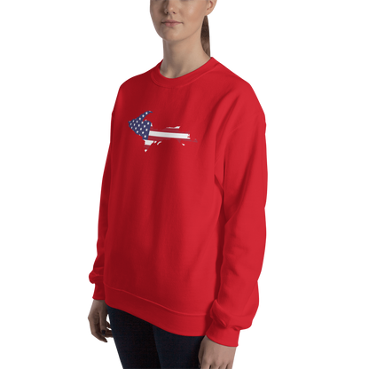 Michigan Upper Peninsula Sweatshirt (w/ UP USA Flag Outline) | Unisex Standard