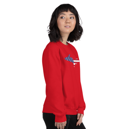 Michigan Upper Peninsula Sweatshirt (w/ UP USA Flag Outline) | Unisex Standard