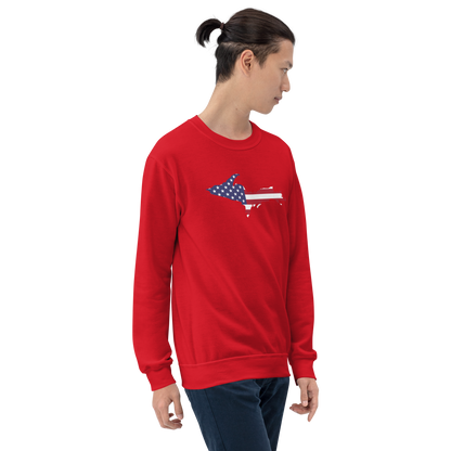 Michigan Upper Peninsula Sweatshirt (w/ UP USA Flag Outline) | Unisex Standard