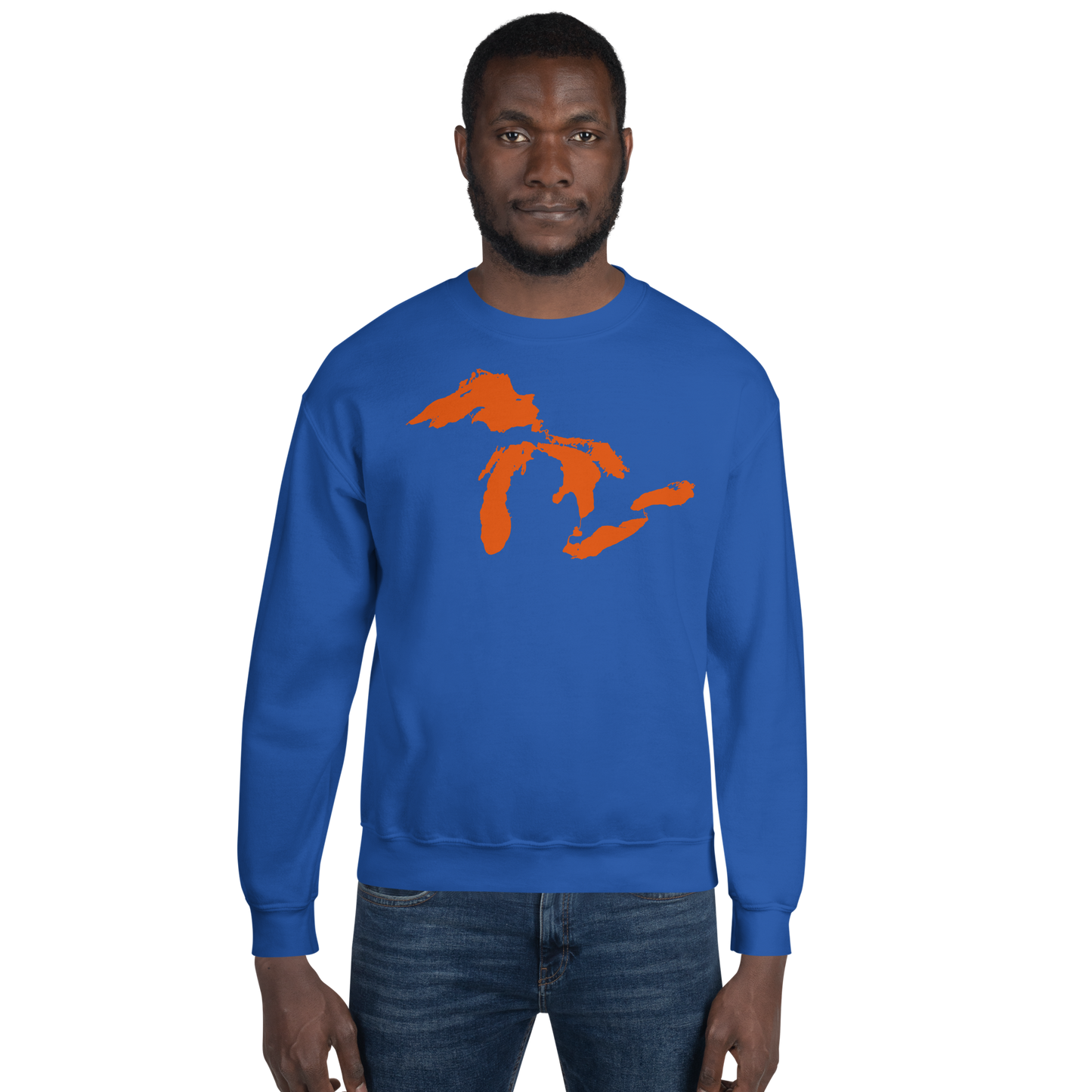 Great Lakes Sweatshirt | Unisex Standard - Maple Leaf Orange