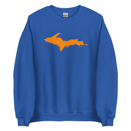 Michigan Upper Peninsula Sweatshirt (w/ Orange UP Outline) | Unisex Standard