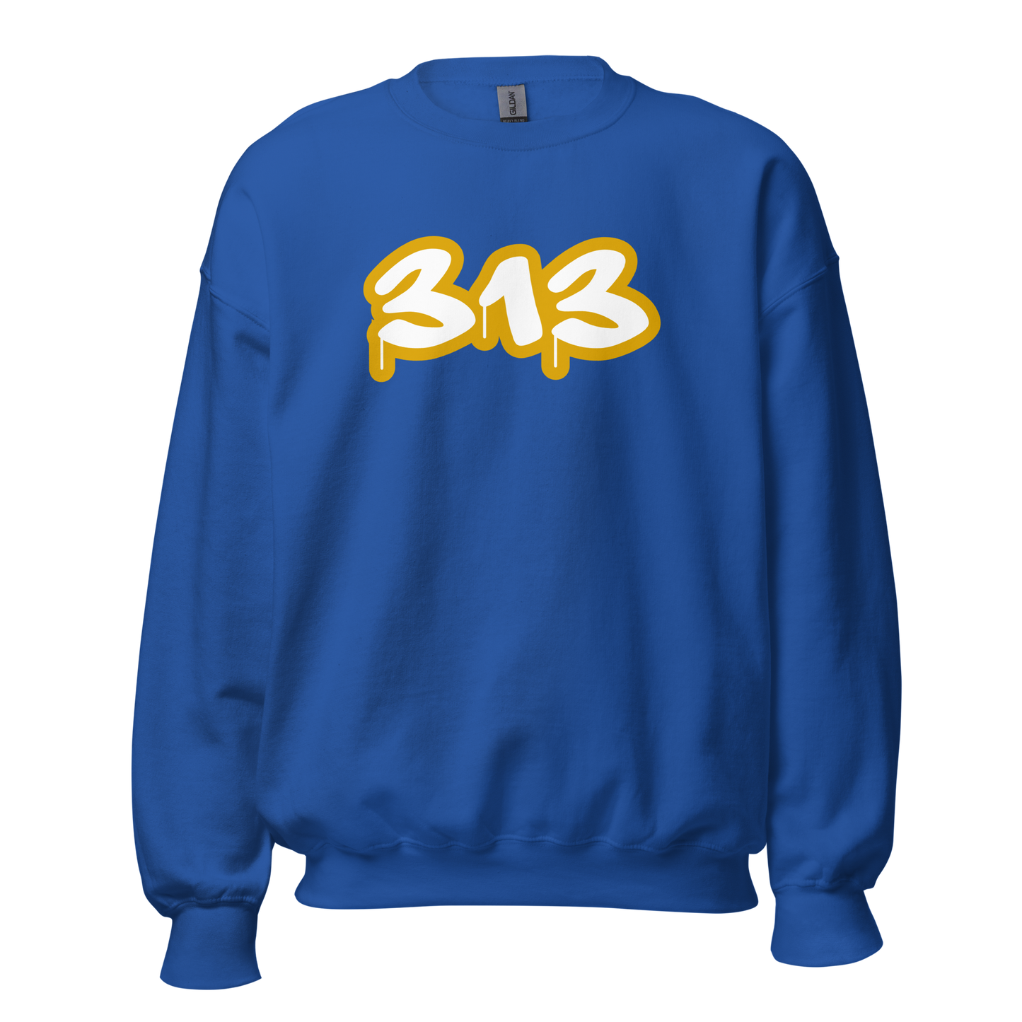 Detroit '313' Sweatshirt (Gold Tag Font) | Unisex Standard