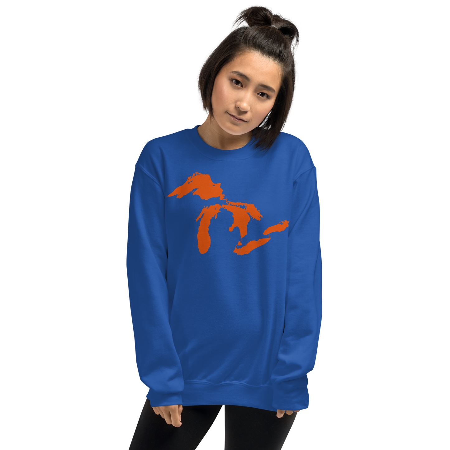 Great Lakes Sweatshirt | Unisex Standard - Maple Leaf Orange