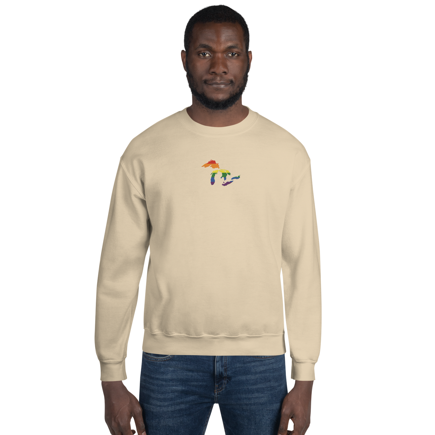 Great Lakes Sweatshirt | Unisex Standard - Rainbow Pride Emb.