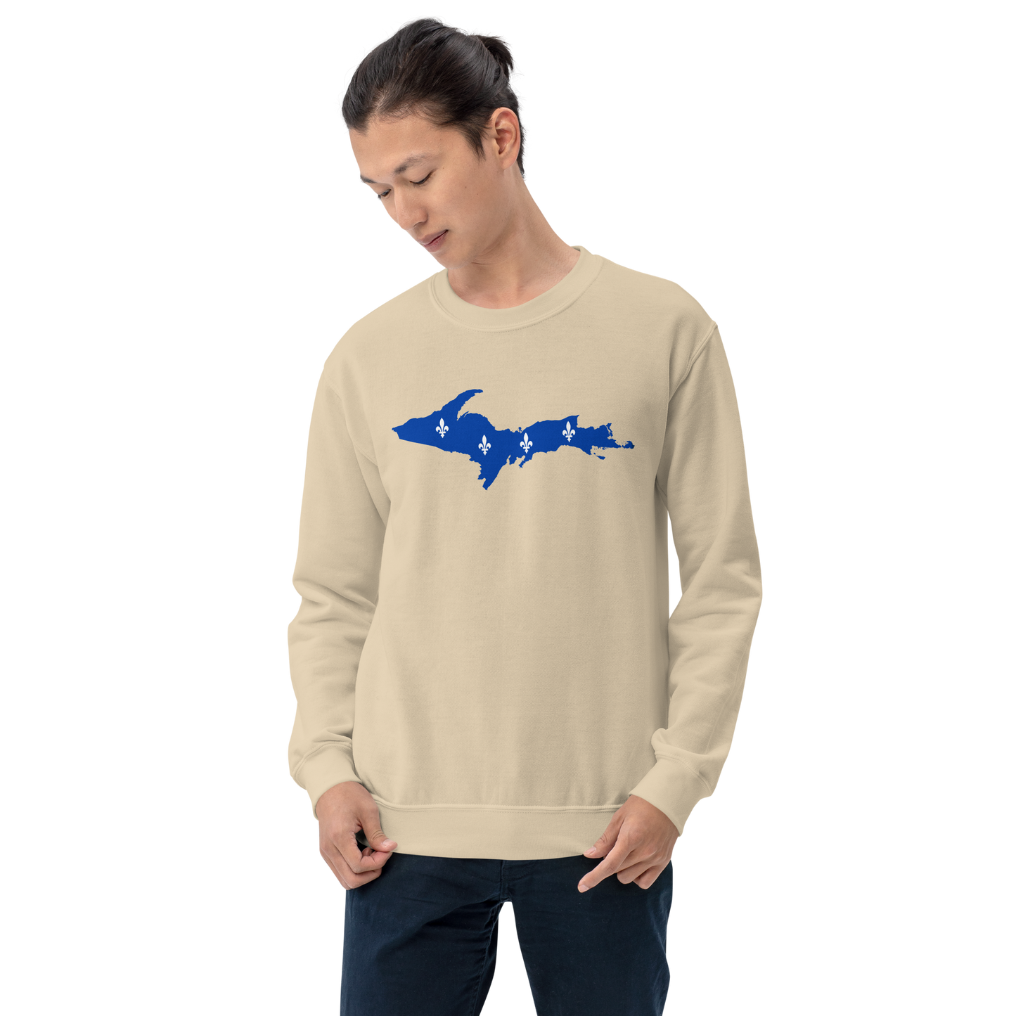 Michigan Upper Peninsula Sweatshirt (w/ UP Quebec Flag Outline) | Unisex Standard