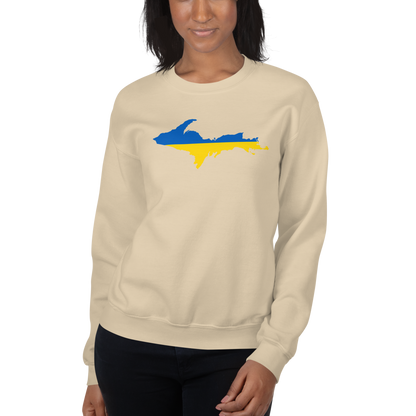 Michigan Upper Peninsula Sweatshirt (w/ UP Ukraine Outline) | Unisex Standard