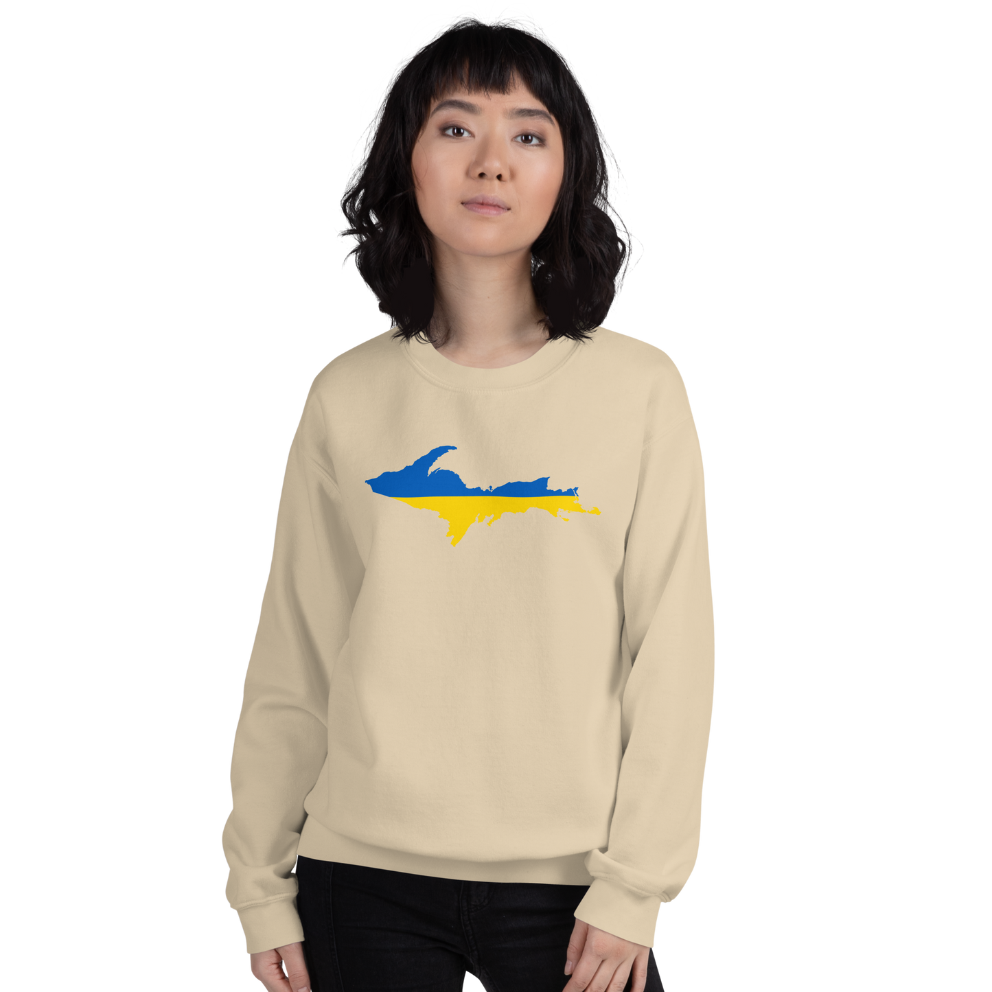 Michigan Upper Peninsula Sweatshirt (w/ UP Ukraine Outline) | Unisex Standard