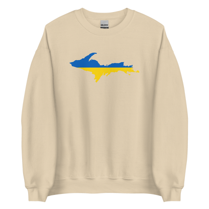 Michigan Upper Peninsula Sweatshirt (w/ UP Ukraine Outline) | Unisex Standard