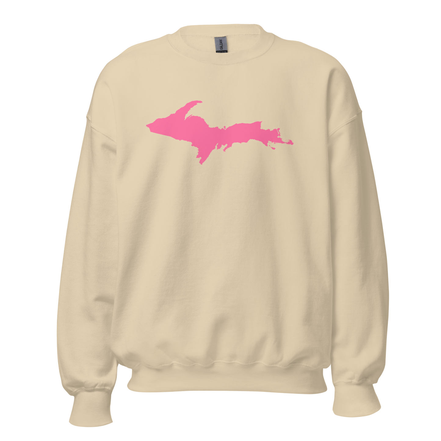 Michigan Upper Peninsula Sweatshirt (w/ Pink UP Outline) | Unisex Standard