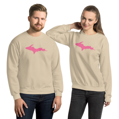 Michigan Upper Peninsula Sweatshirt (w/ Pink UP Outline) | Unisex Standard