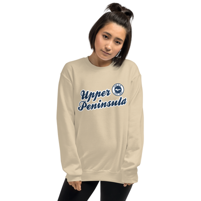 'Upper Peninsula EST. 1837' Sweatshirt (Navy Script Font) | Unisex Standard