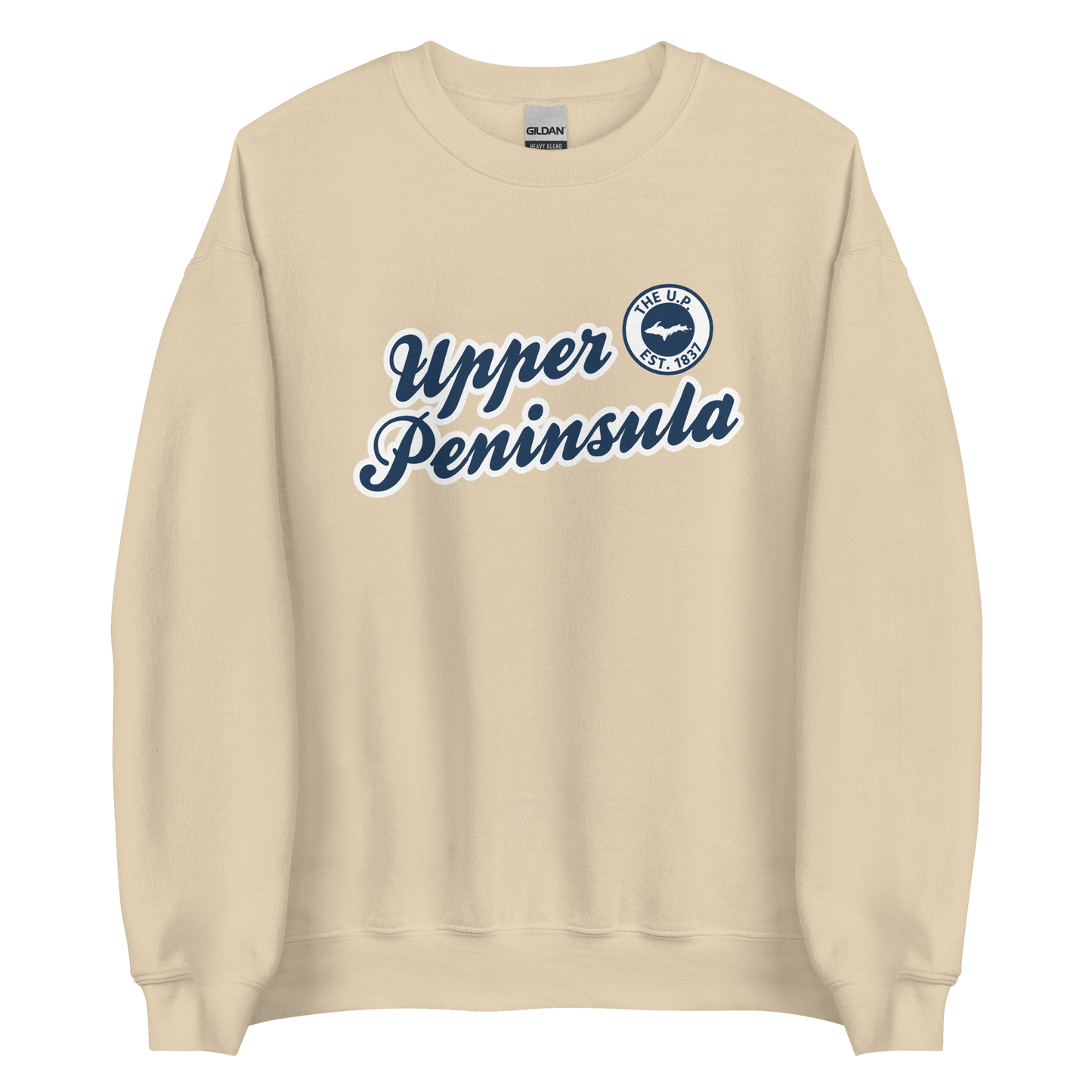 'Upper Peninsula EST. 1837' Sweatshirt (Navy Script Font) | Unisex Standard