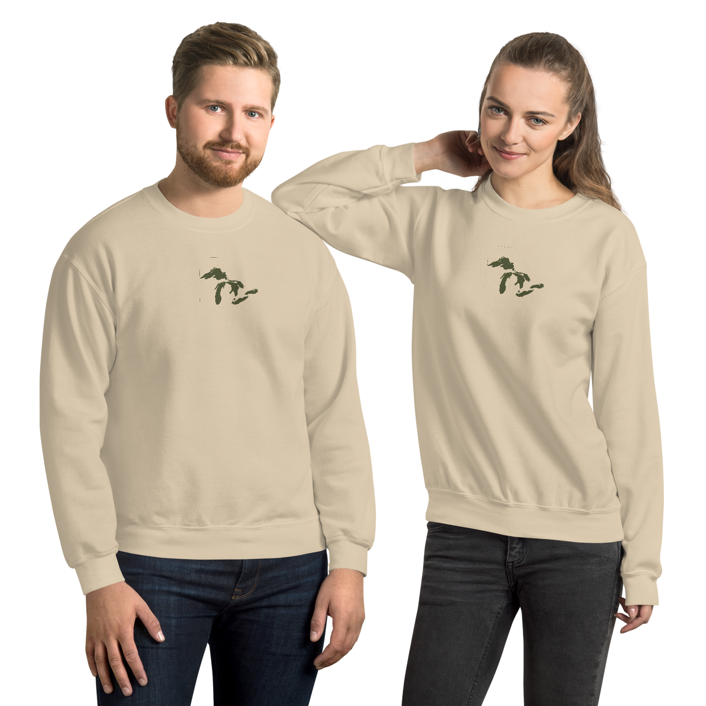 Great Lakes Sweatshirt | Unisex Standard - Army Green Emb.