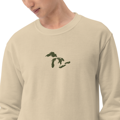 Great Lakes Sweatshirt | Unisex Standard - Army Green Emb.