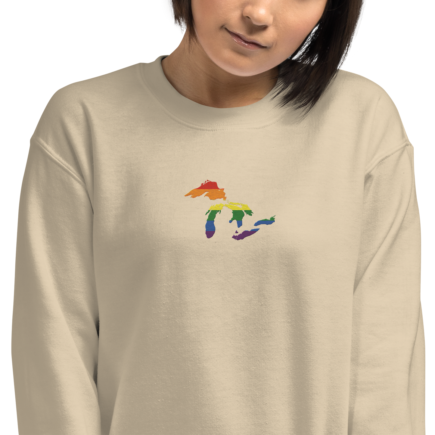 Great Lakes Sweatshirt | Unisex Standard - Rainbow Pride Emb.