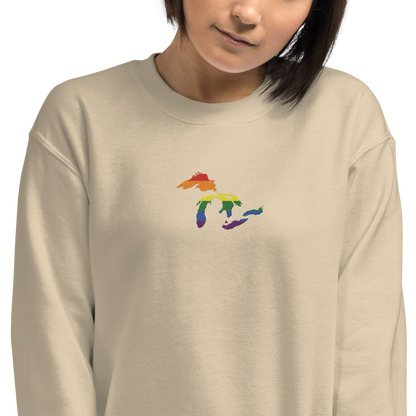 Great Lakes Sweatshirt | Unisex Standard - Rainbow Pride Emb.