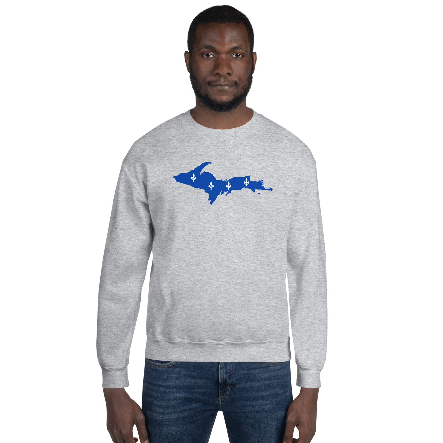 Michigan Upper Peninsula Sweatshirt (w/ UP Quebec Flag Outline) | Unisex Standard