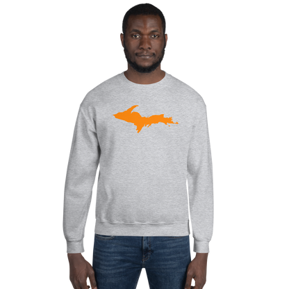 Michigan Upper Peninsula Sweatshirt (w/ Orange UP Outline) | Unisex Standard