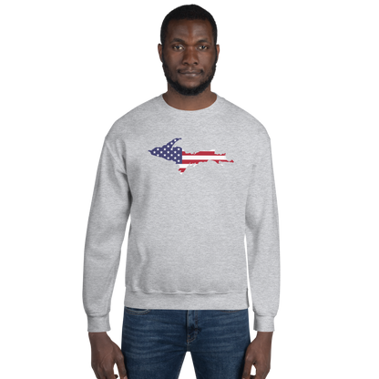 Michigan Upper Peninsula Sweatshirt (w/ UP USA Flag Outline) | Unisex Standard