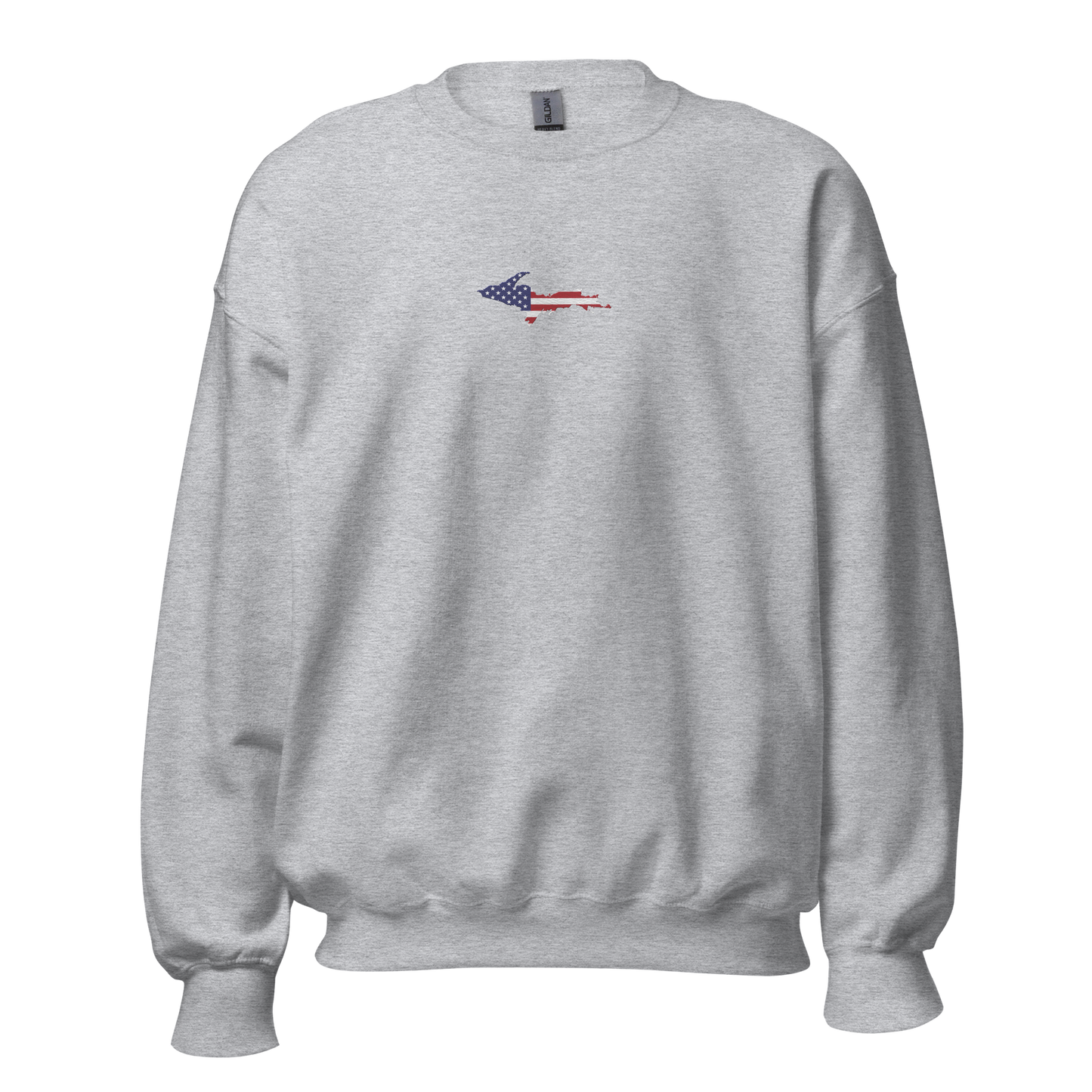 Michigan Upper Peninsula Sweatshirt (w/ Embroidered UP USA Flag Outline) | Unisex Standard