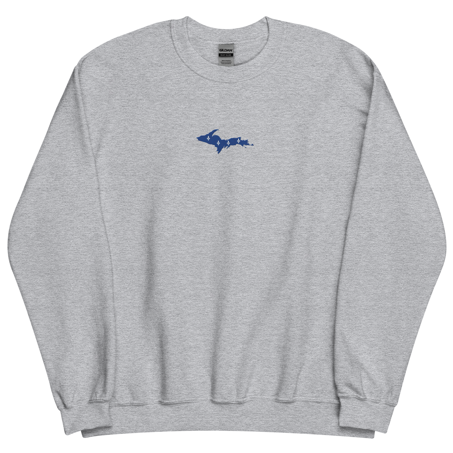 Michigan Upper Peninsula Sweatshirt (w/ Embroidered UP Quebec Flag Outline) | Unisex Standard