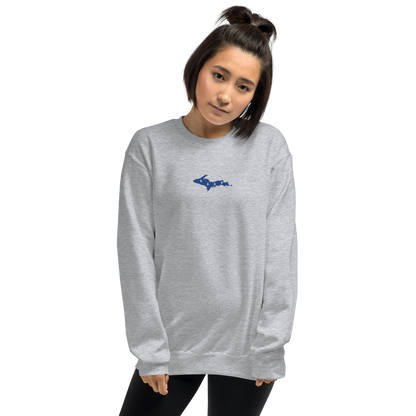 Michigan Upper Peninsula Sweatshirt (w/ Embroidered UP Quebec Flag Outline) | Unisex Standard