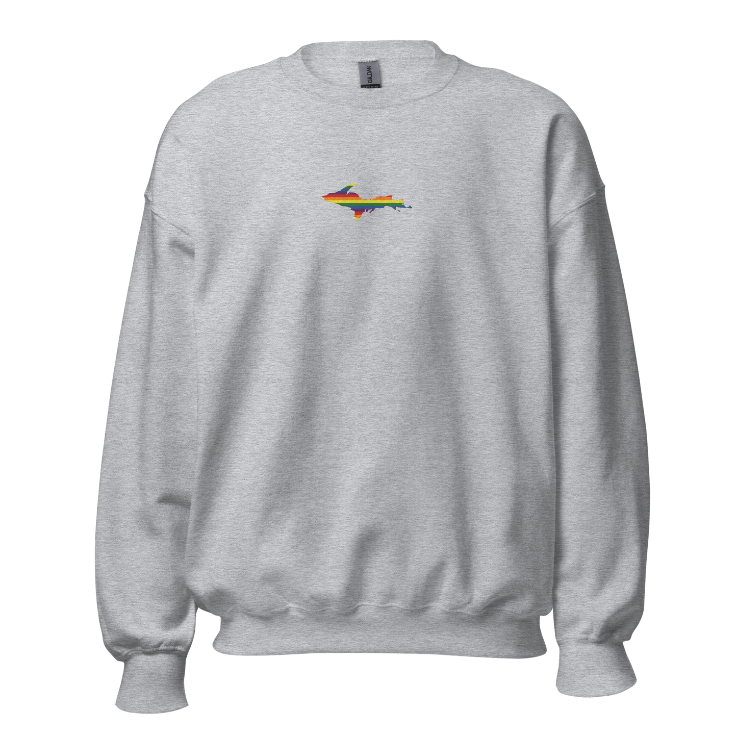 Michigan Upper Peninsula Sweatshirt (w/ Embroidered UP Pride Flag Outline) | Unisex Standard