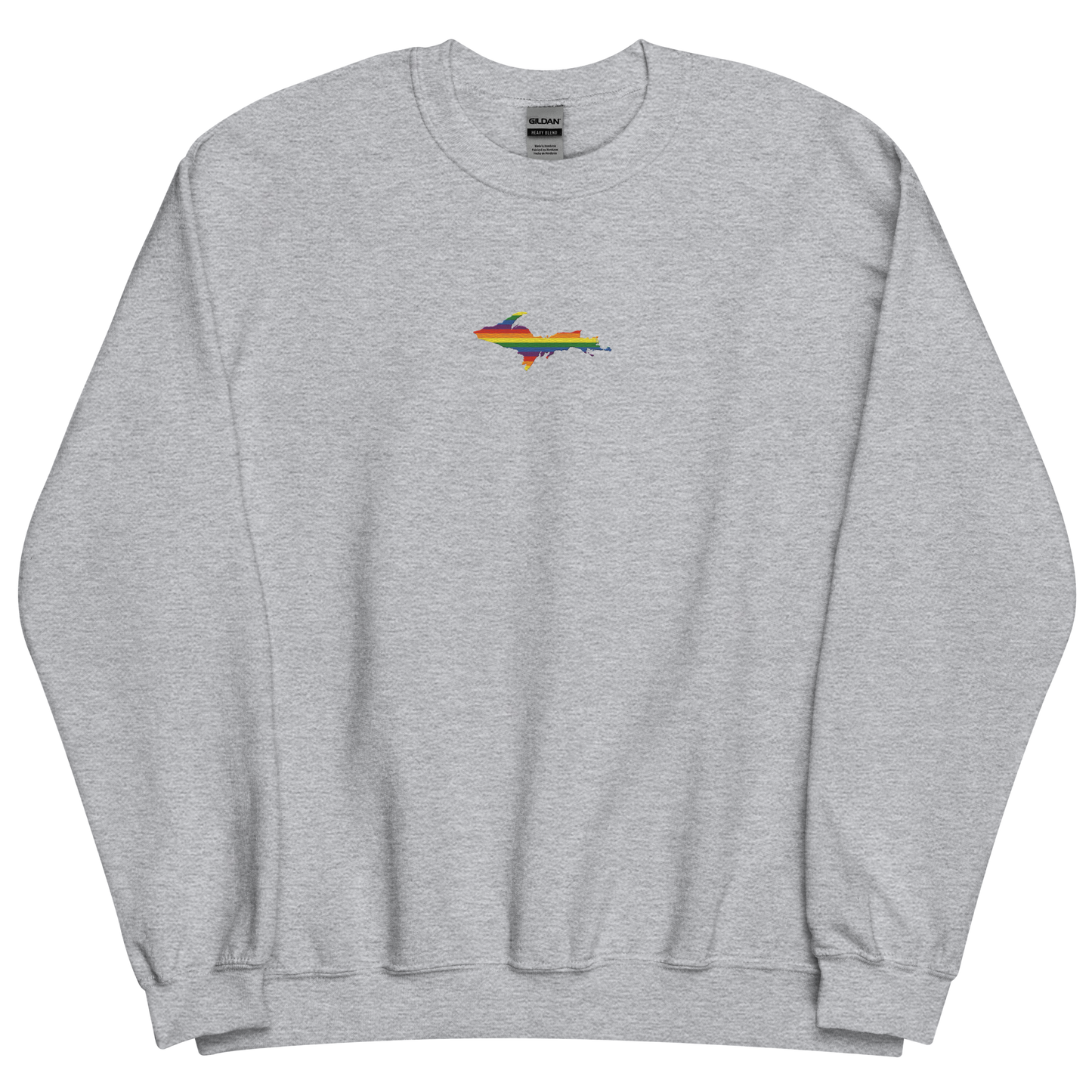 Michigan Upper Peninsula Sweatshirt (w/ Embroidered UP Pride Flag Outline) | Unisex Standard