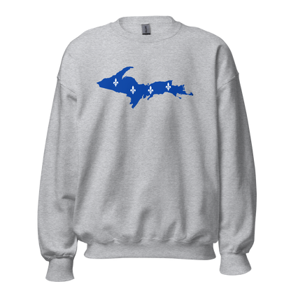 Michigan Upper Peninsula Sweatshirt (w/ UP Quebec Flag Outline) | Unisex Standard