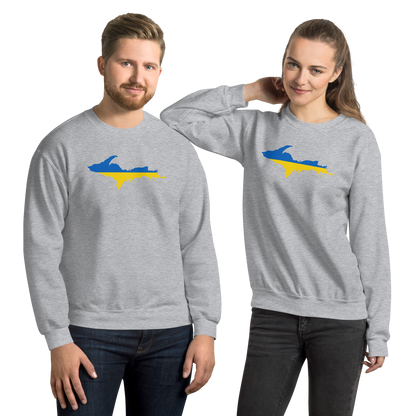 Michigan Upper Peninsula Sweatshirt (w/ UP Ukraine Outline) | Unisex Standard