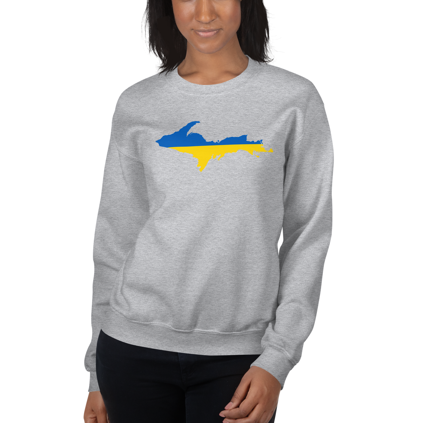 Michigan Upper Peninsula Sweatshirt (w/ UP Ukraine Outline) | Unisex Standard