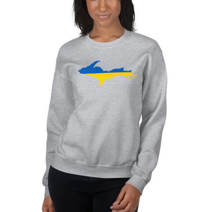 Michigan Upper Peninsula Sweatshirt (w/ UP Ukraine Outline) | Unisex Standard