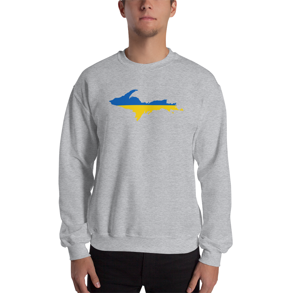 Michigan Upper Peninsula Sweatshirt (w/ UP Ukraine Outline) | Unisex Standard